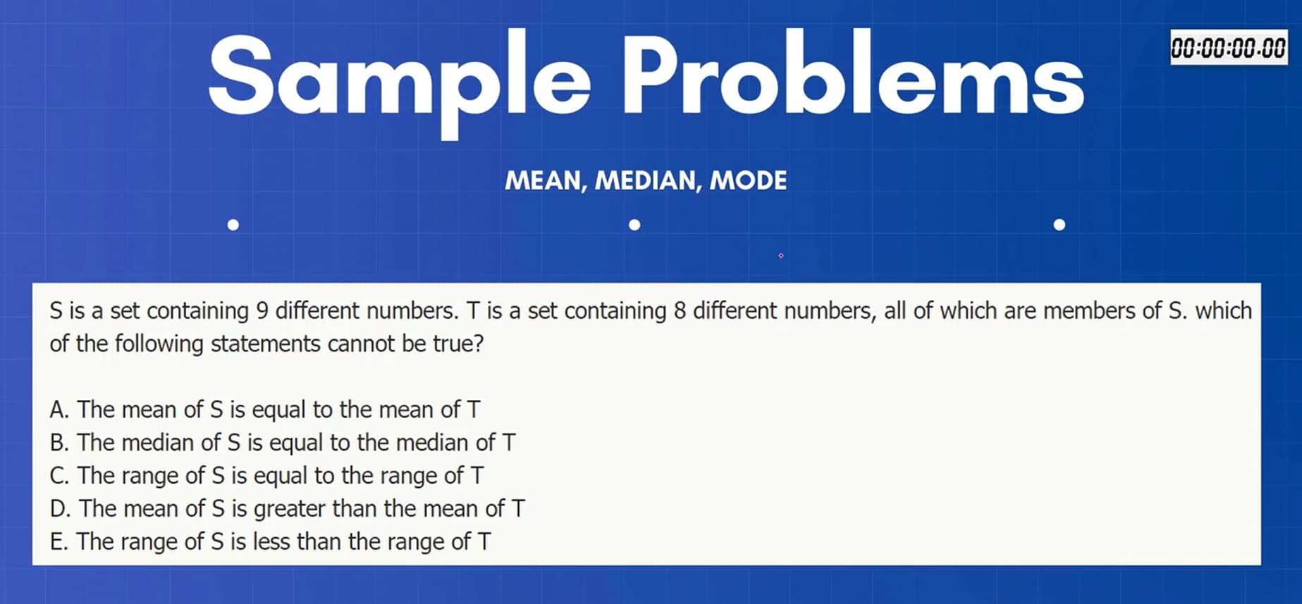 Doubt in this Mean, Median & Range conept - GRE Quant