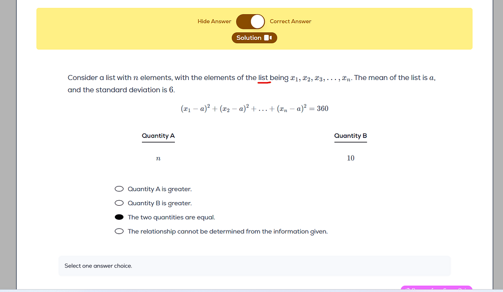 Population standard deviation vs sample standard deviation - GRE Quant ...