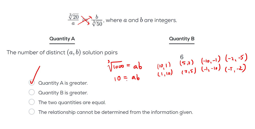 Distinct solution pairs has to be integer? - GRE Quant Problem Solving ...