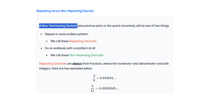Terminating/Non-terminating/Repeating/Non-repeating decimals - GRE ...