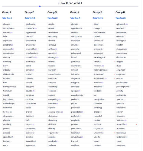 Day 10- Vocab builder