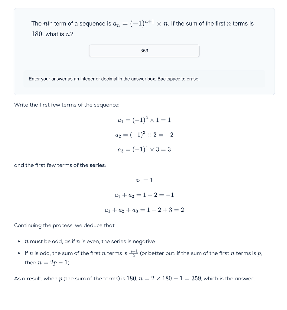 Sequences & Series - Minor doubt - GRE Quant Problem Solving - Greg ...