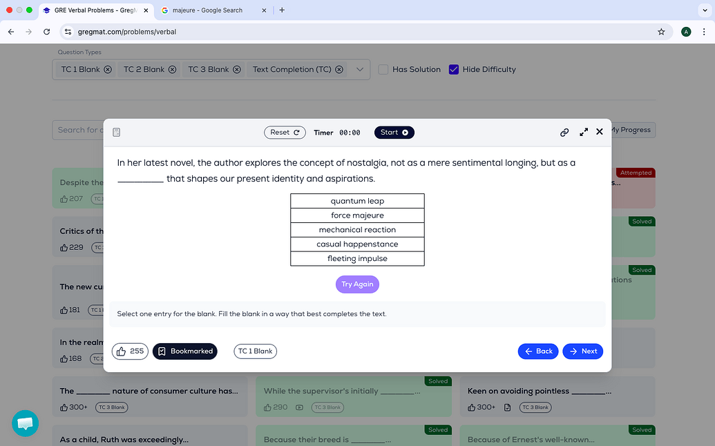 TC question query - GRE Verbal Problem Solving - Greg Mat+ Community Forum