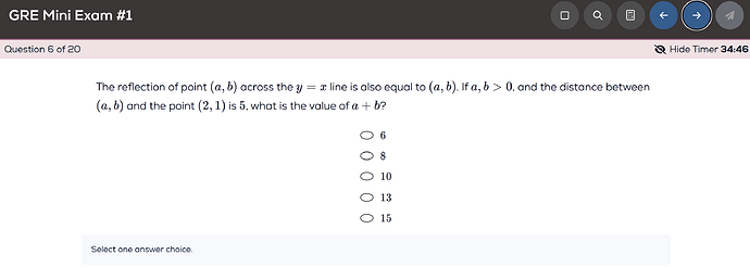 Query about Question 6 from "GRE Mini Exam #1" [1188] - GRE Quant ...