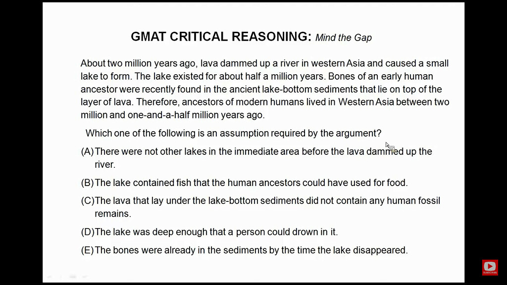 Why is the ans E and not C? - GRE Verbal Problem Solving - Greg Mat+ ...