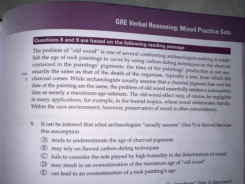 ETS OG 4th Edition Mixed Practice Set RC - GRE Verbal Problem Solving ...