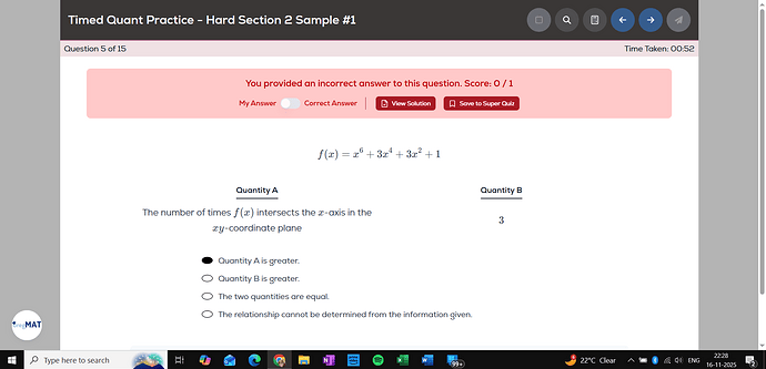 Doubt regarding polynomials crossing x-axis - GRE Quant Problem Solving ...