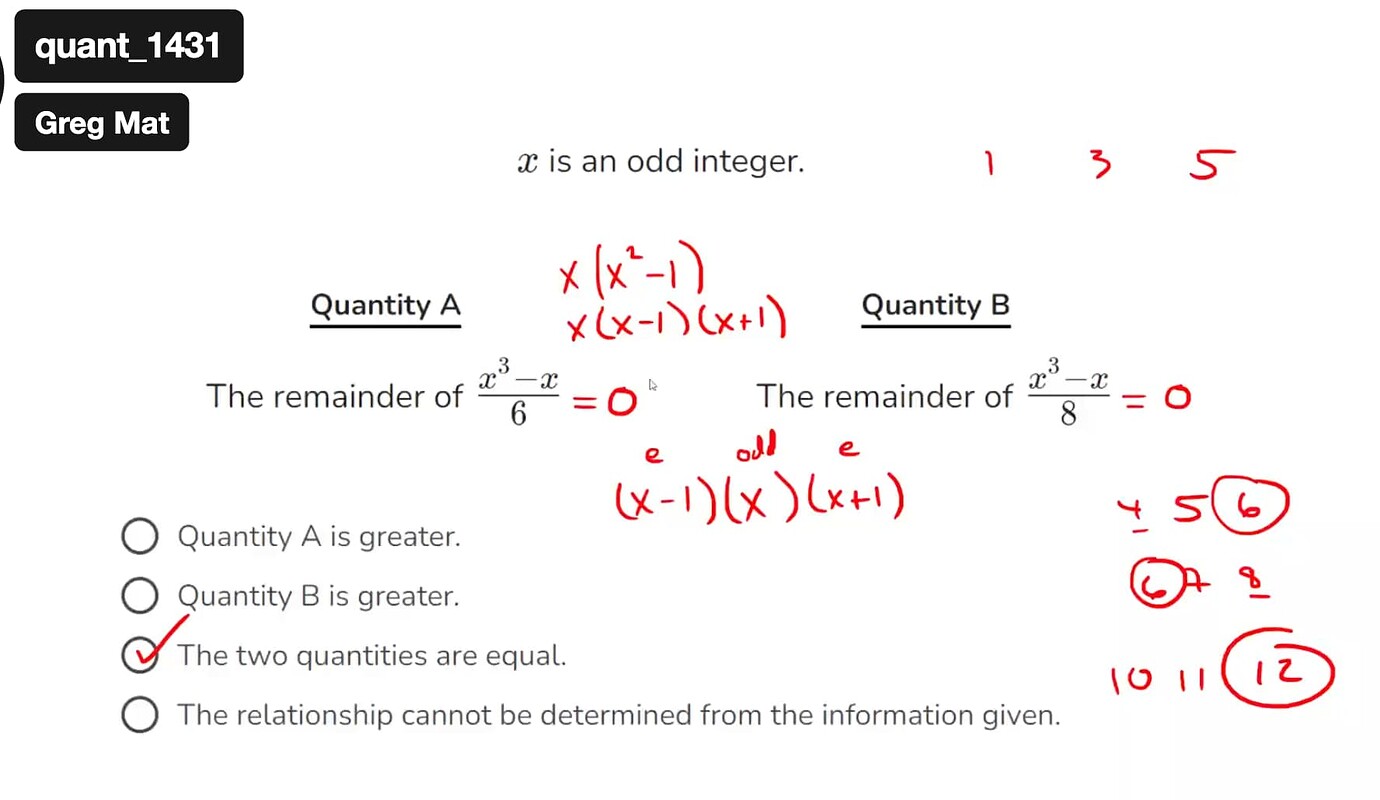 Mini Exam #9 Question - GRE Quant Problem Solving - Greg Mat+ Community ...