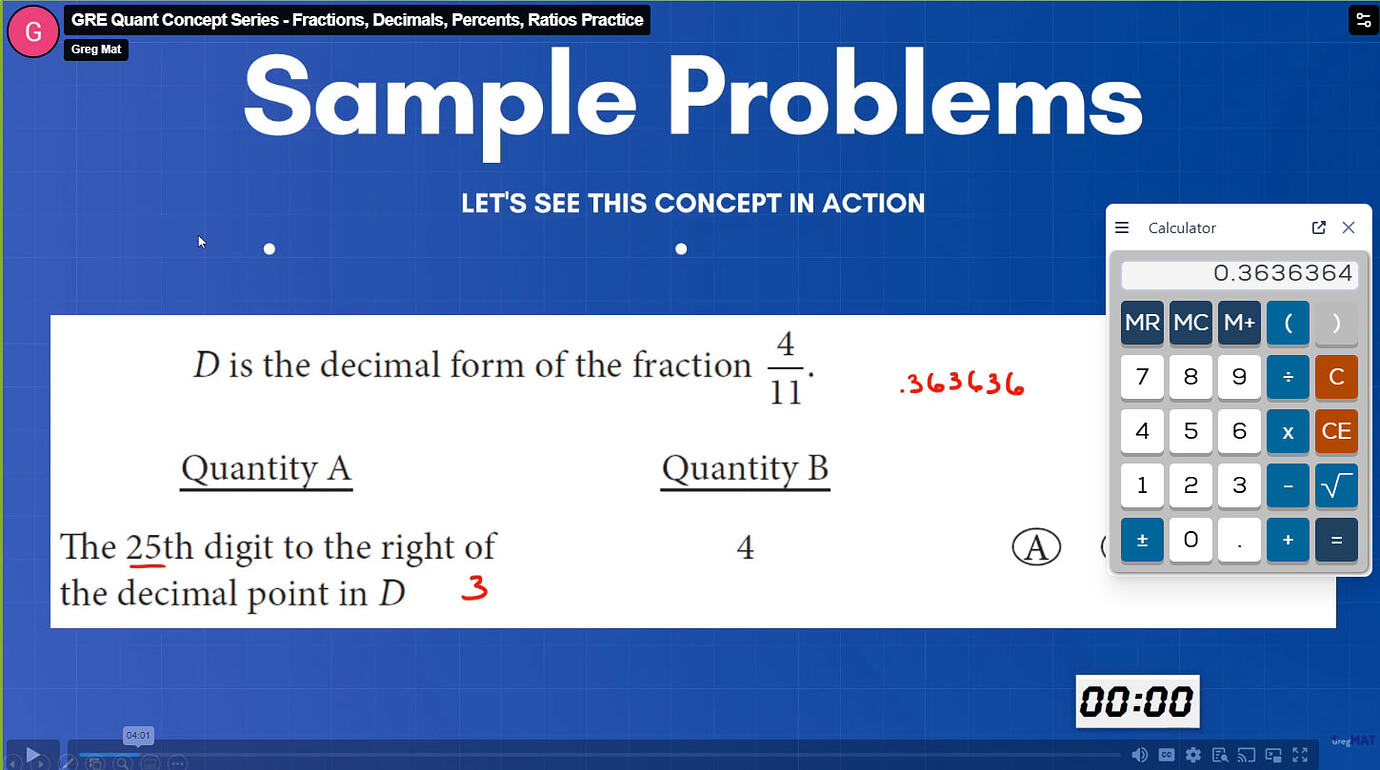 Calculator vs Prompt - GRE Quant Problem Solving - Greg Mat+ Community ...