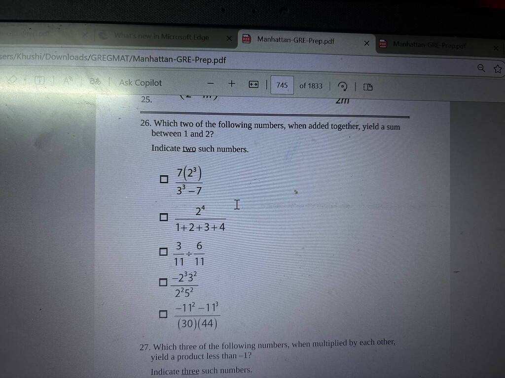 Fraction 26 - GRE Quant Problem Solving - Greg Mat+ Community Forum