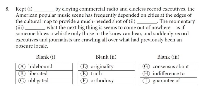 ETS Official Verbal Reasoning Book Practice Set 1 Question No. 8 - GRE ...