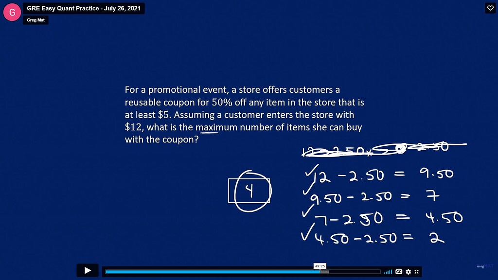 Word problem from Easy quant practice - GRE Quant Problem Solving ...