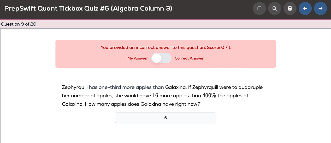 SPOILER! PrepSwift Tickbox Quiz #6 - Question 9 - GRE Quant Problem ...