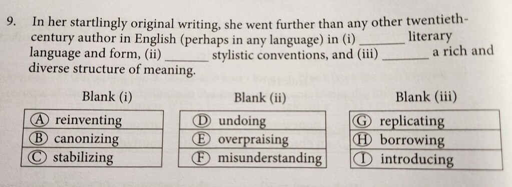 Doubt in Official GRE Verbal Reasoning Practice Question Book - GRE ...