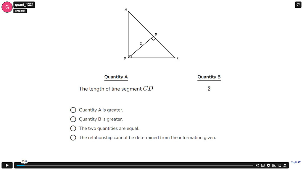 Doubt with similar triangles question - GRE Quant Problem Solving ...