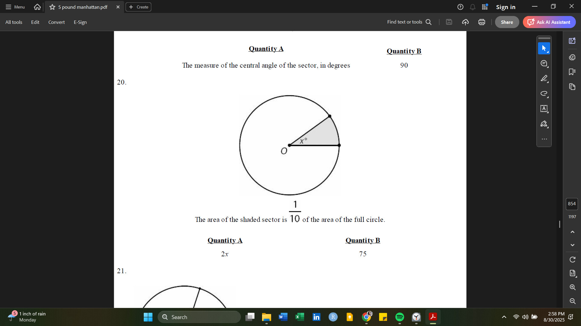 Manhattan 5-lb (Ch. 26, Q20) - GRE Quant Problem Solving - Greg Mat+ ...