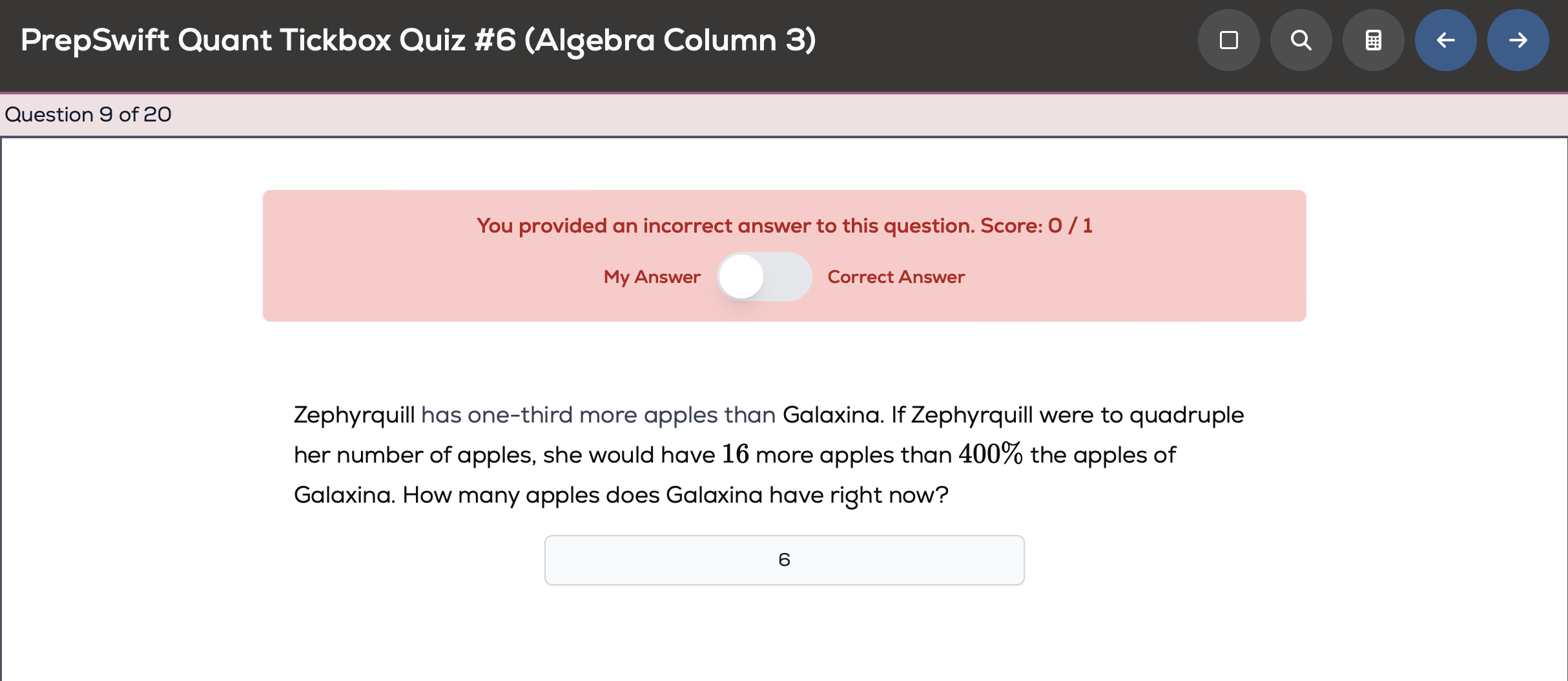 SPOILER! PrepSwift Tickbox Quiz #6 - Question 9 - GRE Quant